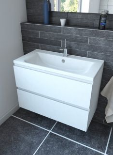 Подвесная тумба под раковину Эстет Bali ФР-00002063 90см два ящика белый